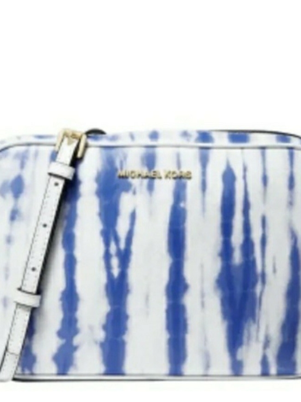 Michael Kors Blue & White Tie-Dye Crossbody Bag